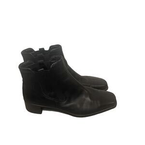 Ecco Women's Size EUR 40 US 9.5 Black Leather Chelsea Ankle Boots